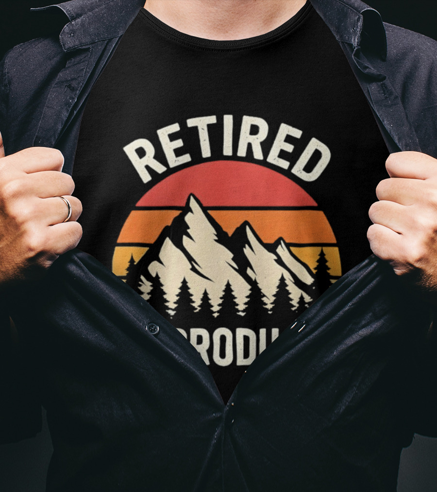 Retired TV Producer Mountain Sunset T-Shirt