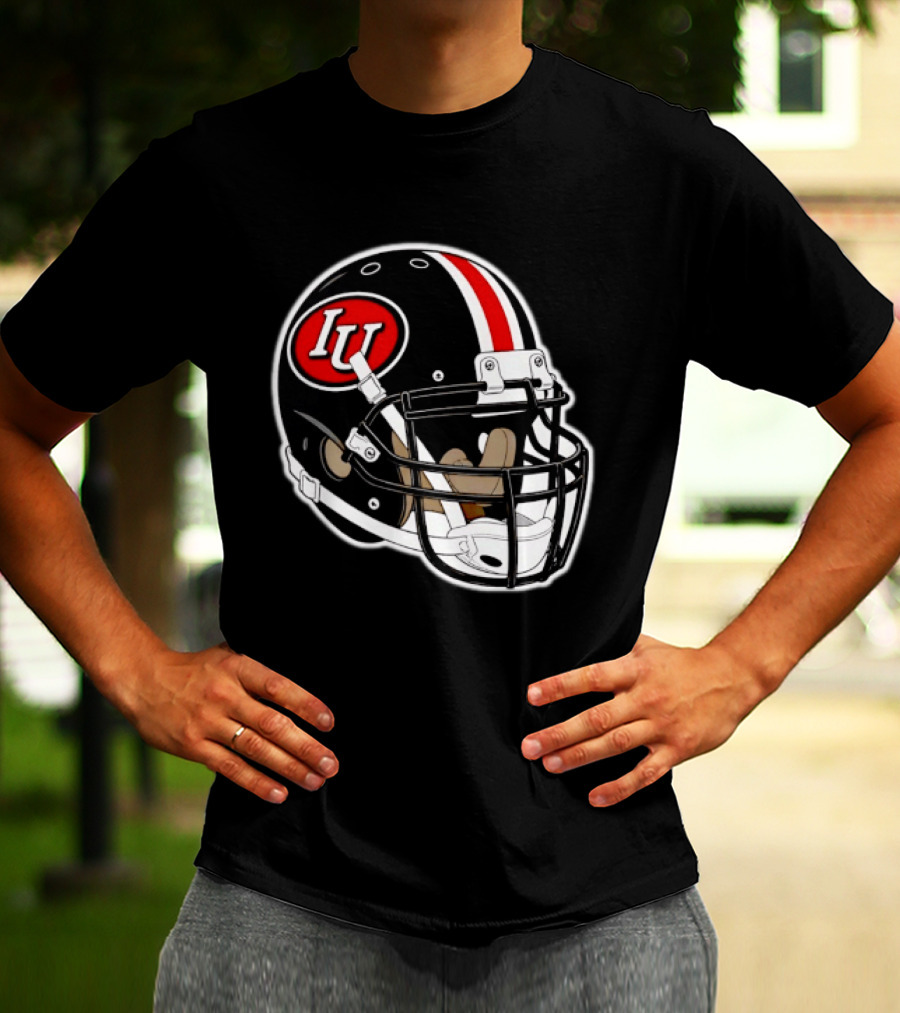 Indiana Hoosiers IU Football Helmet T-Shirt