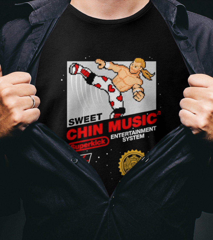 Sweet Chin Music Heartbreak Kid Entertainment System Series T-Shirt