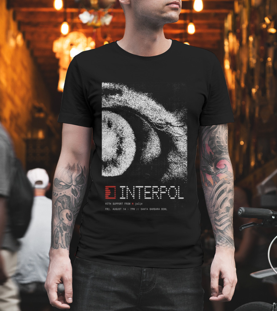 Interpol Santa Barbara Bowl Event August 14 7PM With Julje T-Shirt