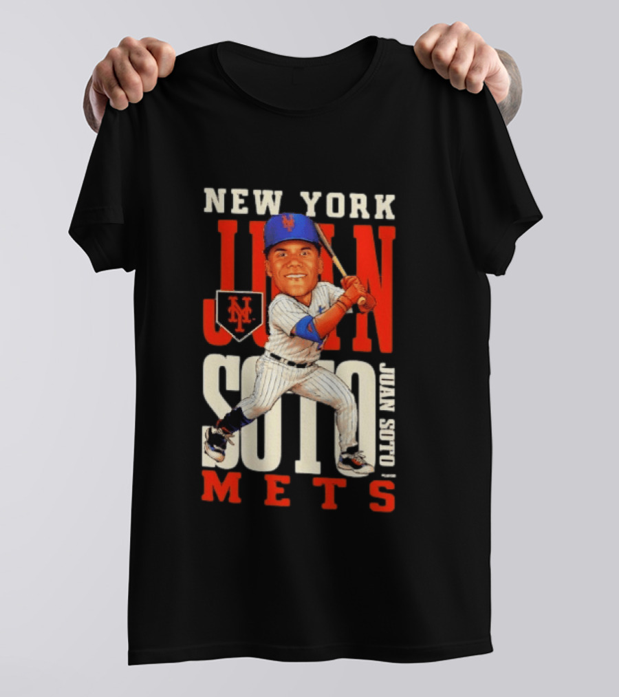 New York Mets Juan Soto Caricature MLB Baseball T-Shirt