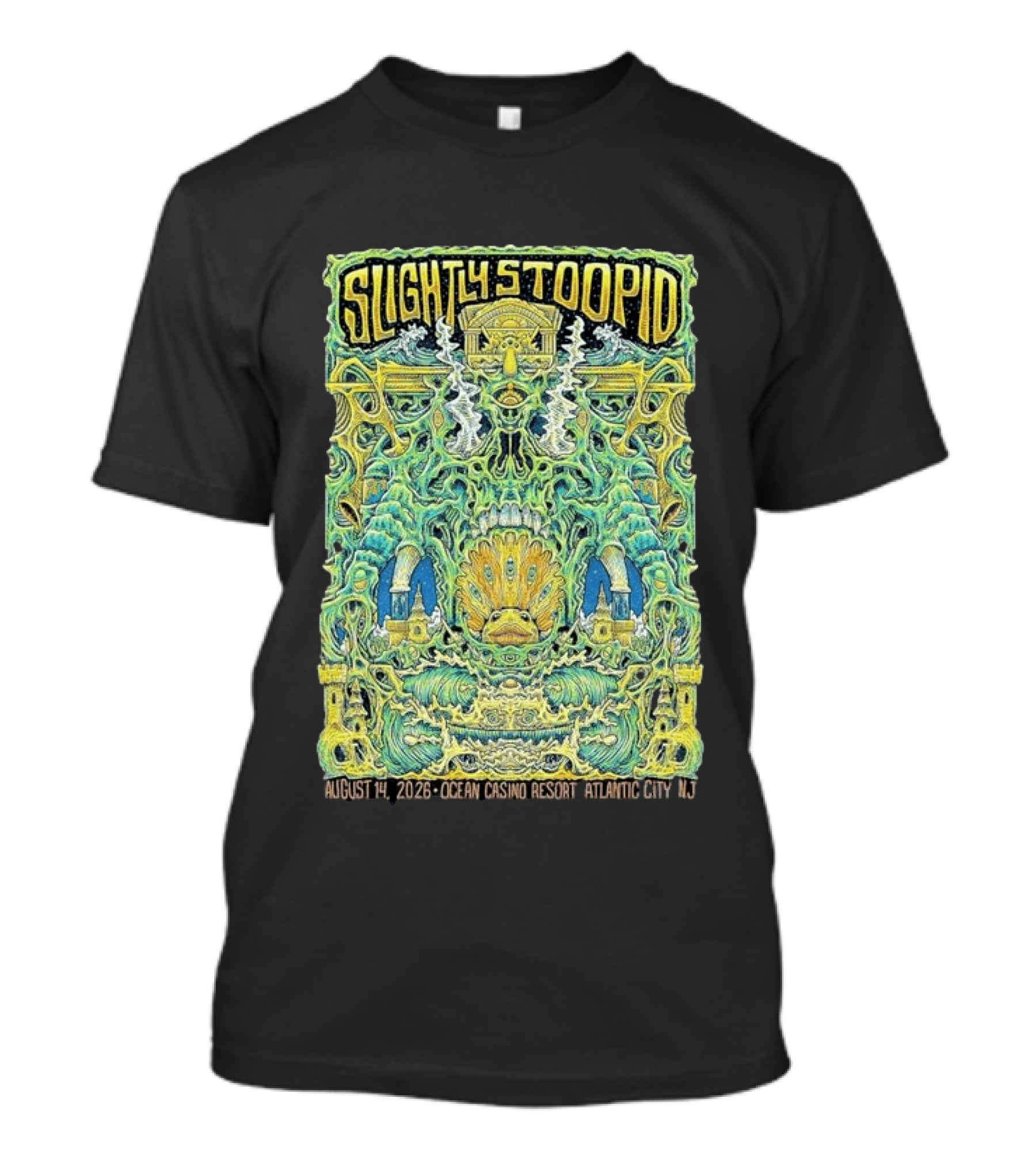 Slightly Stoopid August 14 2026 Ocean Casino Resort Atlantic City NJ Psychedelic Event T-Shirt