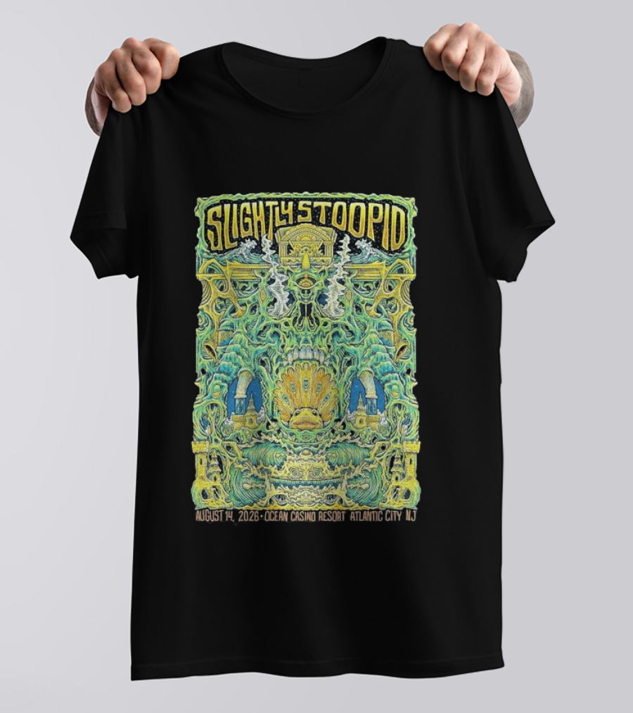 Slightly Stoopid August 14 2026 Ocean Casino Resort Atlantic City NJ Psychedelic Event T-Shirt