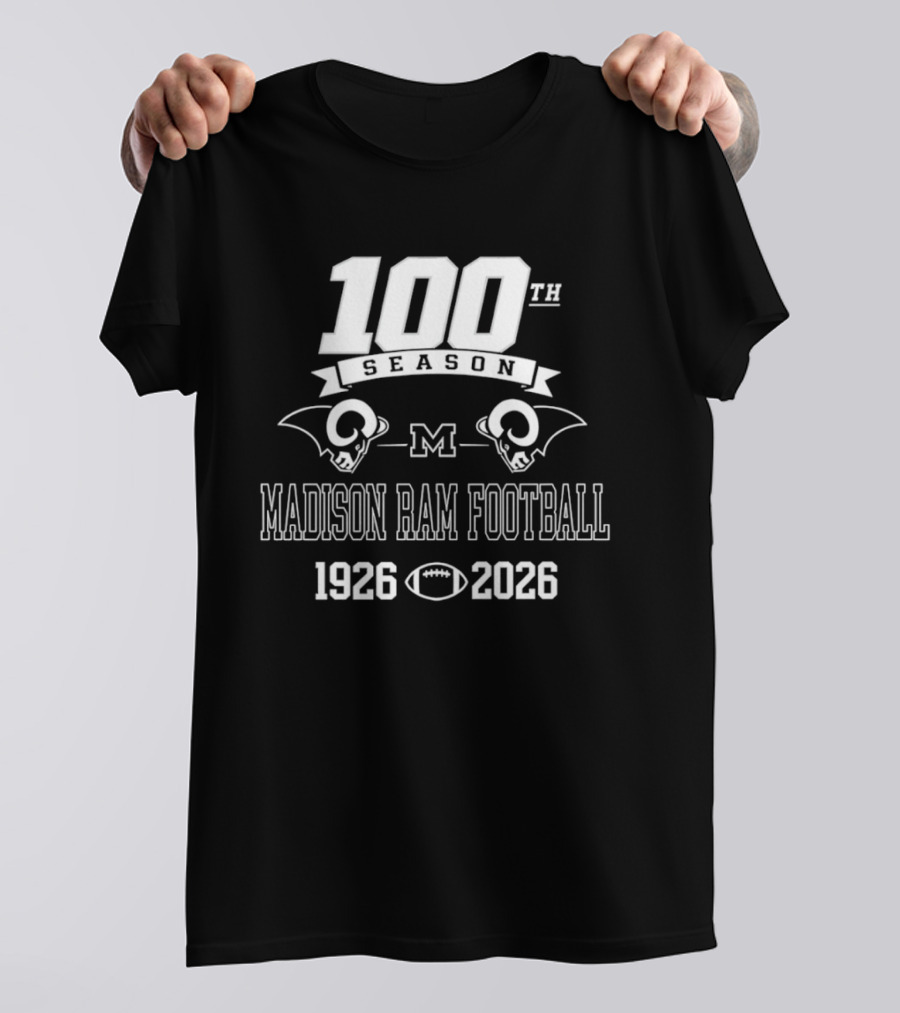 Madison Ram Football 100th Season 1926 2026 T-Shirt