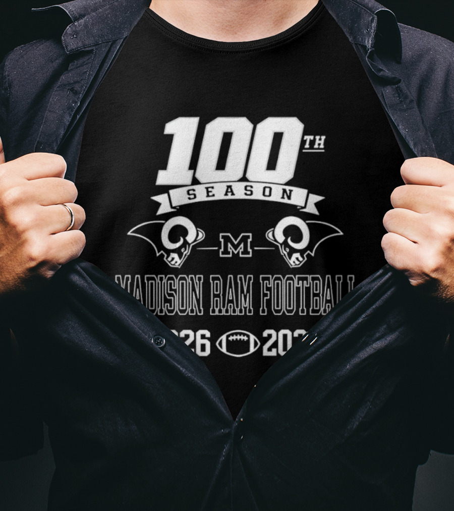 Madison Ram Football 100th Season 1926 2026 T-Shirt