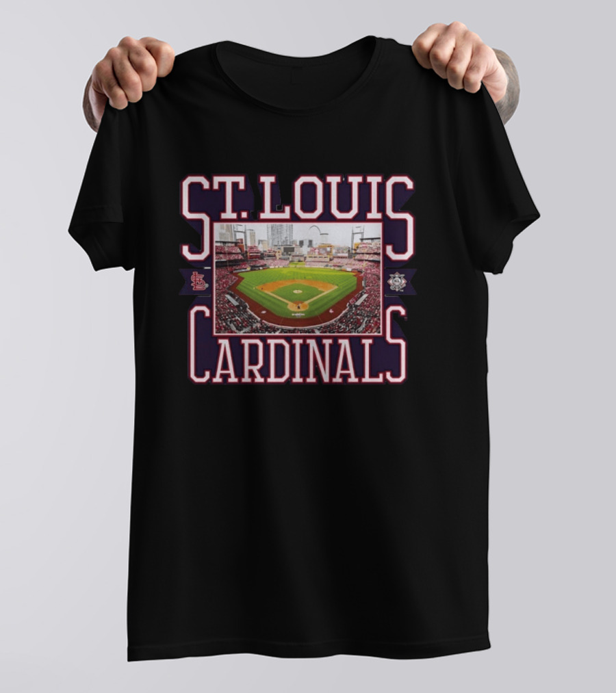 St Louis Cardinals Baseball Stadium View Busch Stadium STL Cityscape T-Shirt
