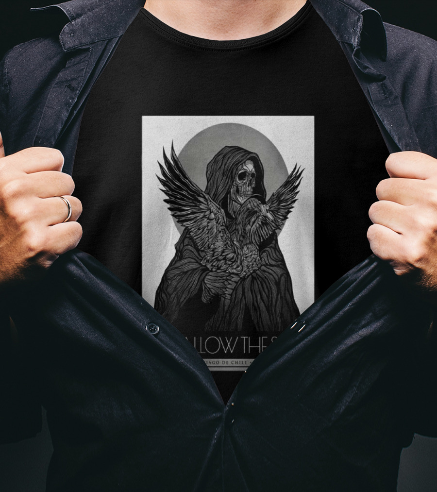 Swallow The Sun Santiago De Chile Epicentro Club 14.08.2026 Skeleton With Bird T-Shirt