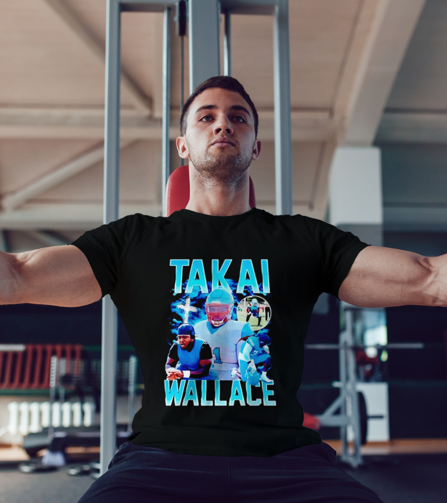 Takai Wallace Football Athlete Sports Action Collage T-Shirt