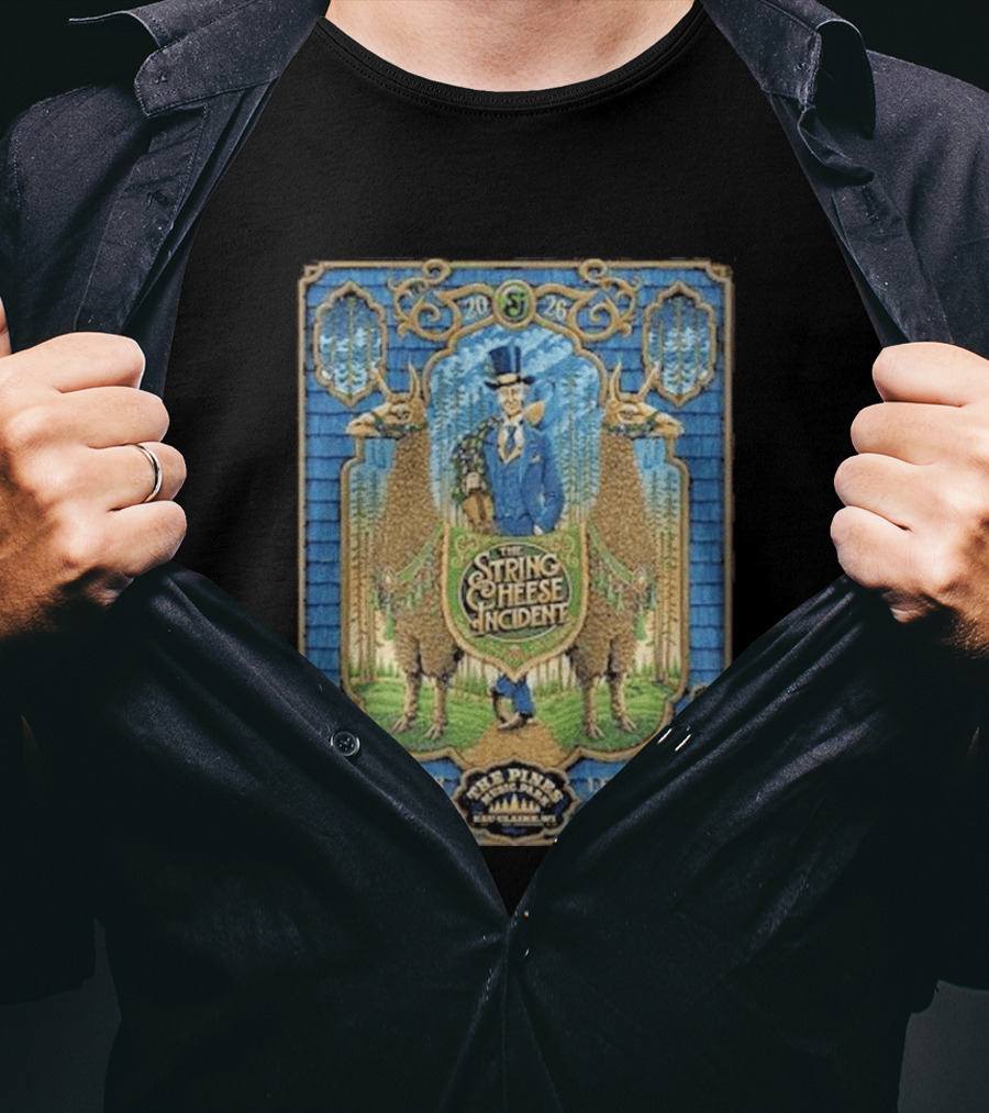 The String Cheese Incident Eau Claire WI 2026 Pine Music Park Leftover Salmon Lettuce Concert T-Shirt