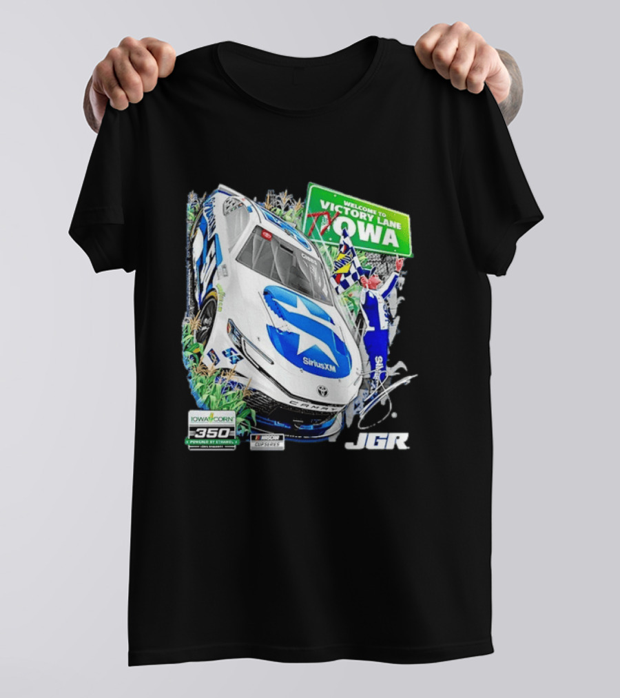 Ty Gibbs Welcome To Victory Lane Iowa Corn 350 NASCAR Cup Series JGR T-Shirt