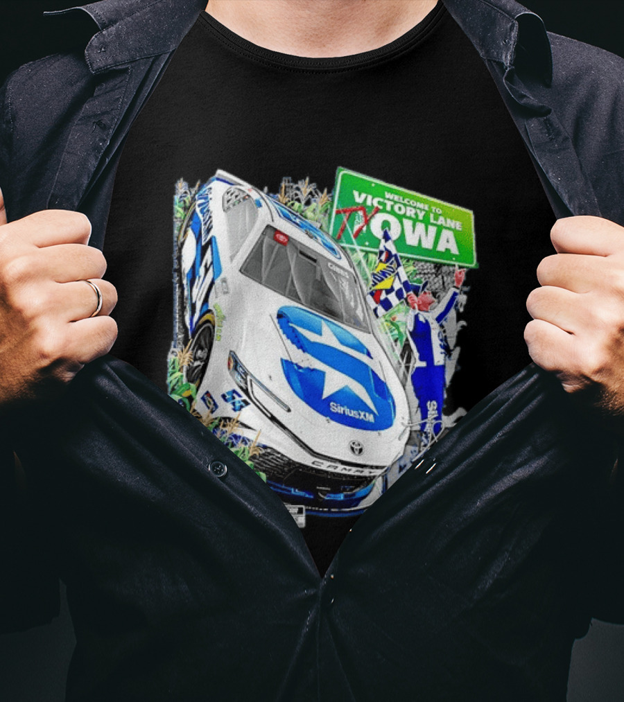 Ty Gibbs Welcome To Victory Lane Iowa Corn 350 NASCAR Cup Series JGR T-Shirt