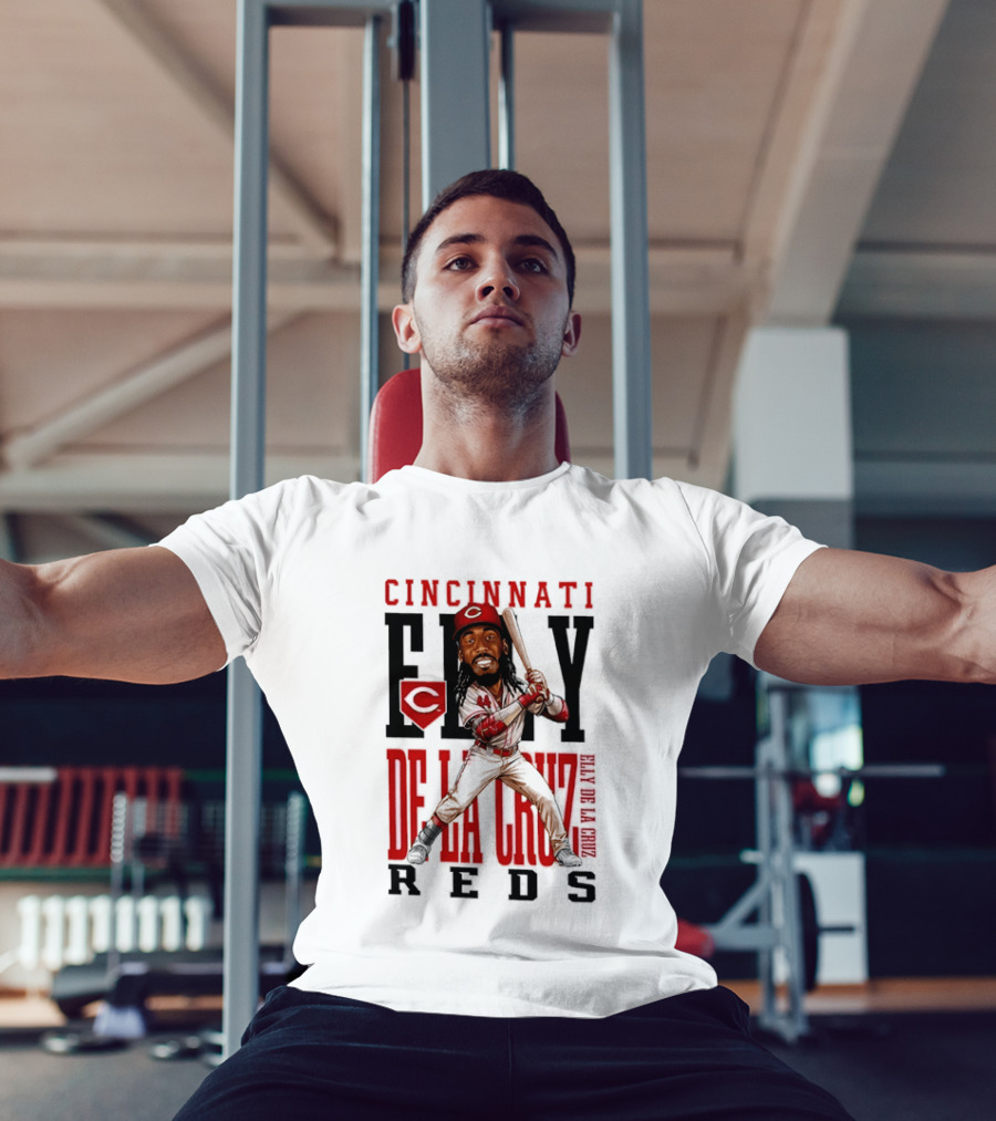 Cincinnati Reds Elly De La Cruz Baseball Caricature T-Shirt