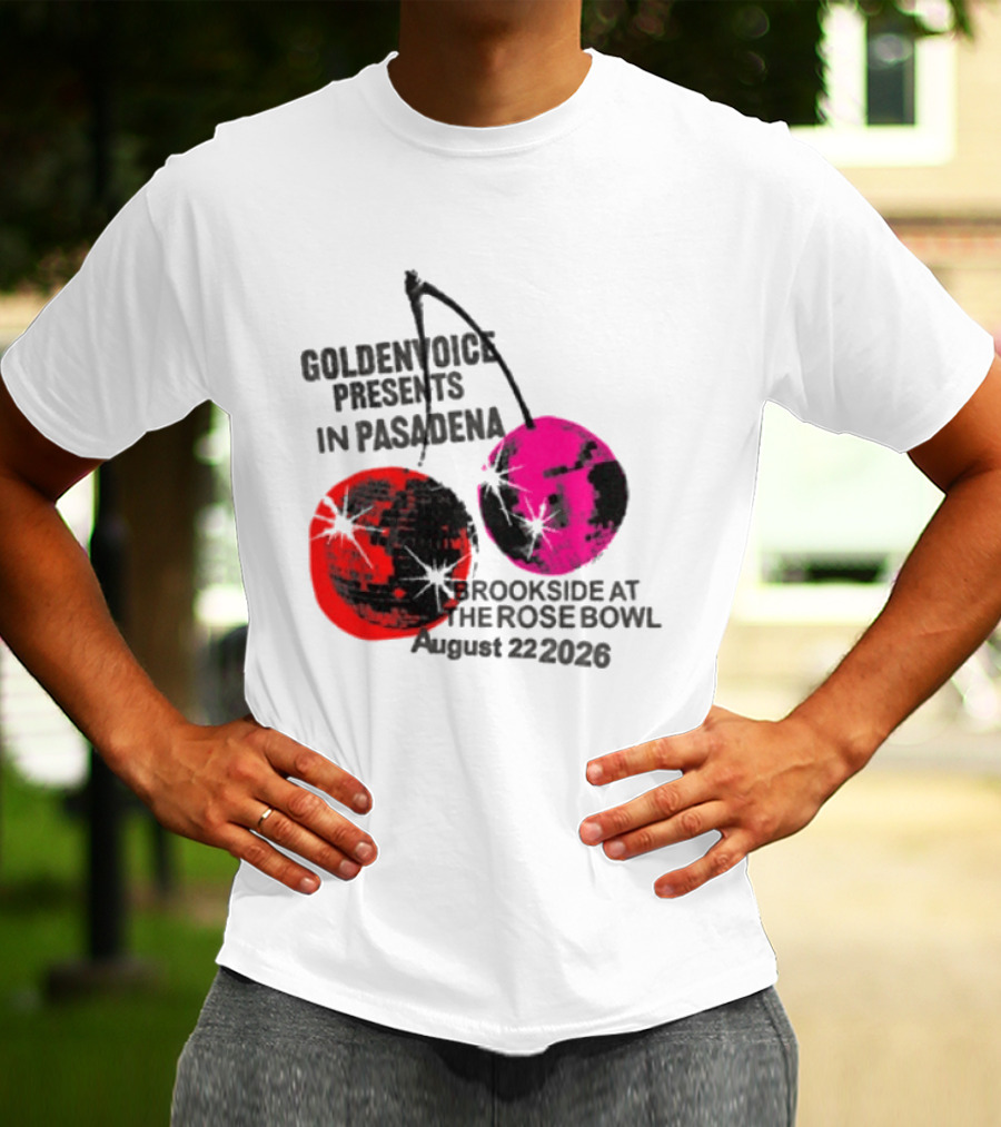 Goldenvoice Presents Pasadena Brookside At The Rose Bowl August 22 2026 Disco Cherry Baby T-Shirt