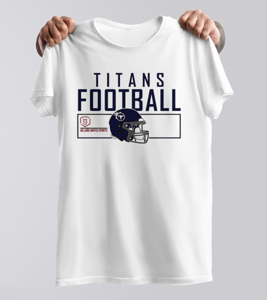 Millard United Sports Titans Football Helmet T-Shirt