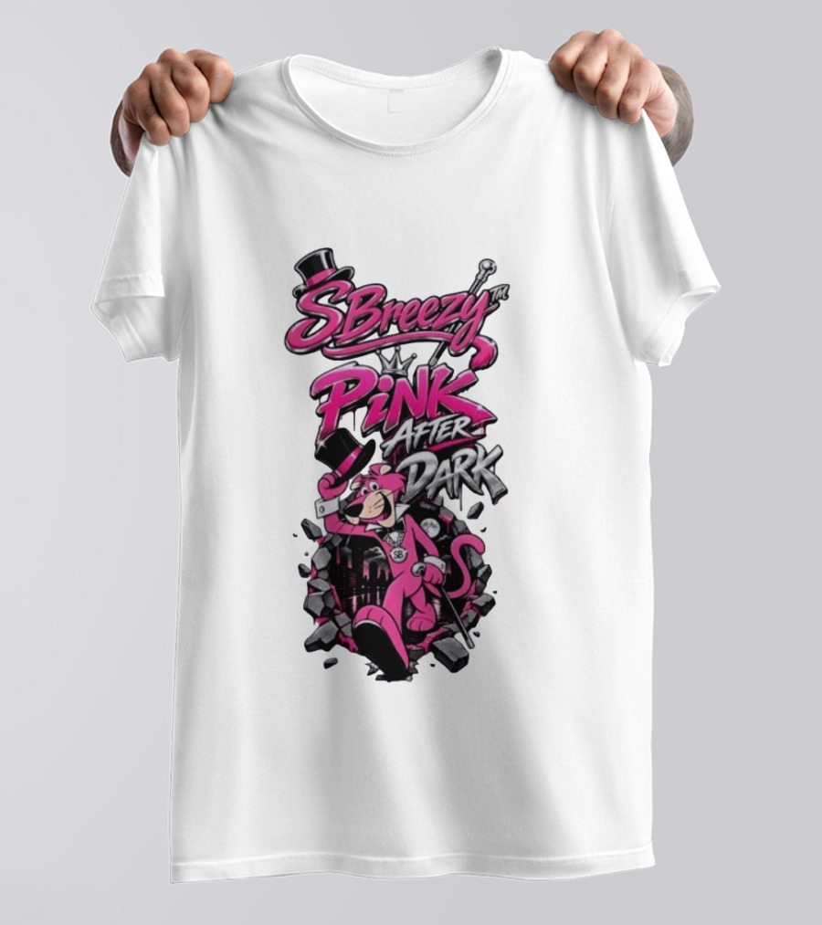 SBreezy Pink After Dark Cartoon T-Shirt