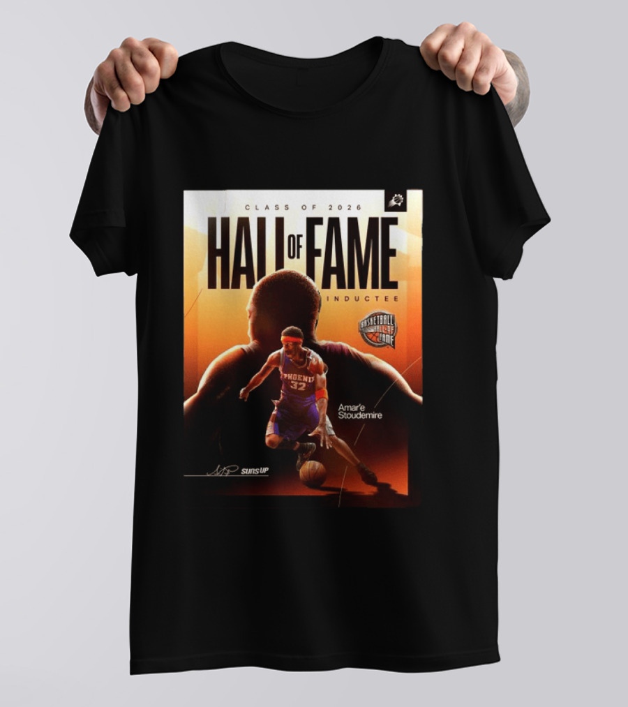 Class Of 2026 Hall Of Fame Inductee Amar'e Stoudemire Phoenix Suns Basketball T-Shirt