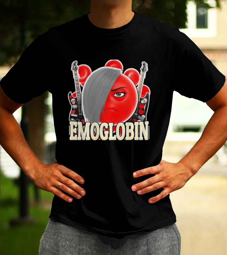 EMOGLOBIN Goblin Emoji With Emo Guitar T-Shirt