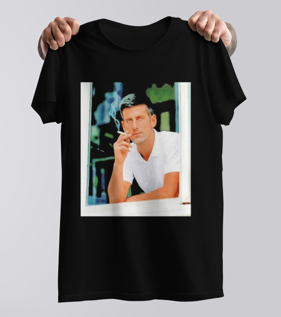 Novak Djokovic Smoking Tennis ATP Champion T-Shirt