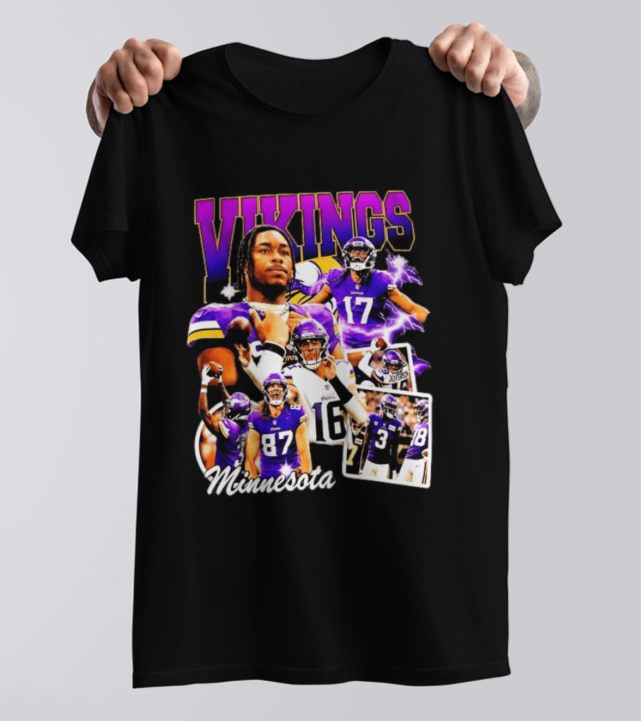 Fanatics Minnesota Vikings Notorious Justin Jefferson 87 83 16 17 Football T-Shirt