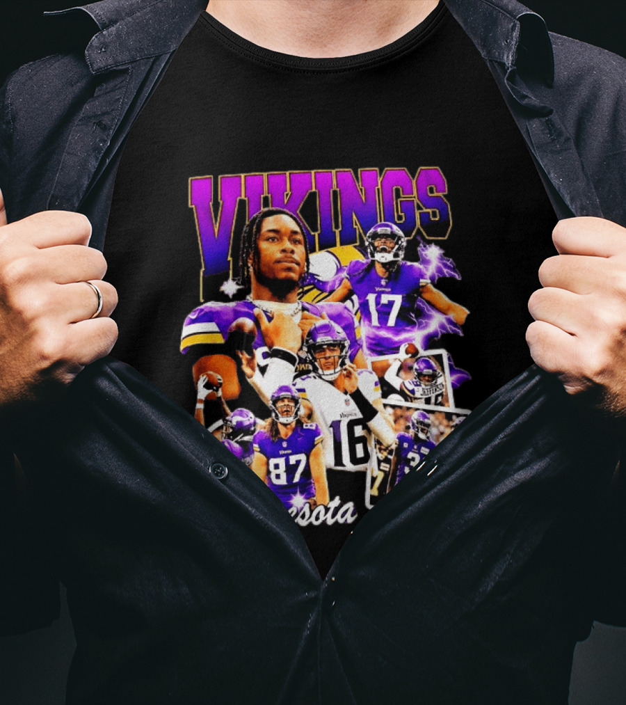 Fanatics Minnesota Vikings Notorious Justin Jefferson 87 83 16 17 Football T-Shirt