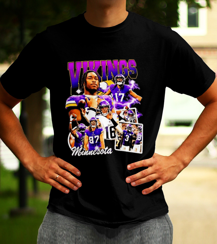 Fanatics Minnesota Vikings Notorious Justin Jefferson 87 83 16 17 Football T-Shirt