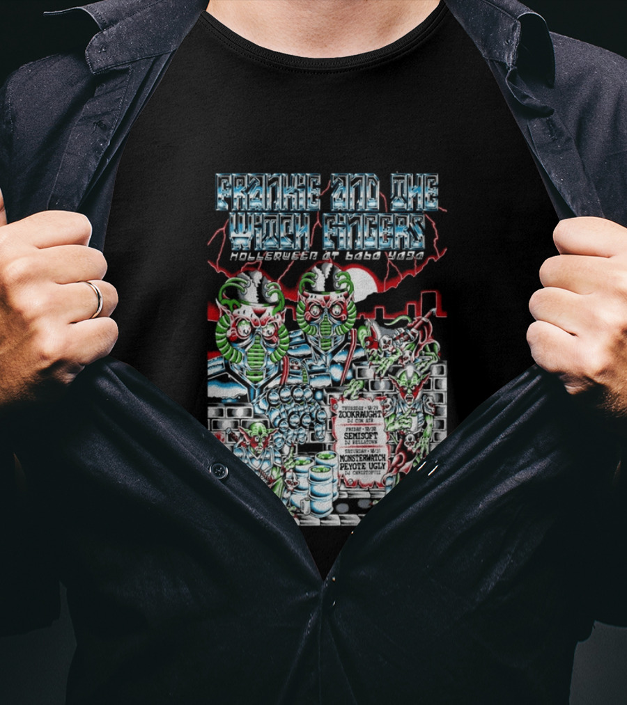 Frankie And The Witch Fingers HollerWEEN At Badu Waga Seattle WA Oct 29 31 2026 Monster Zookraught Peyote Ugly T-Shirt
