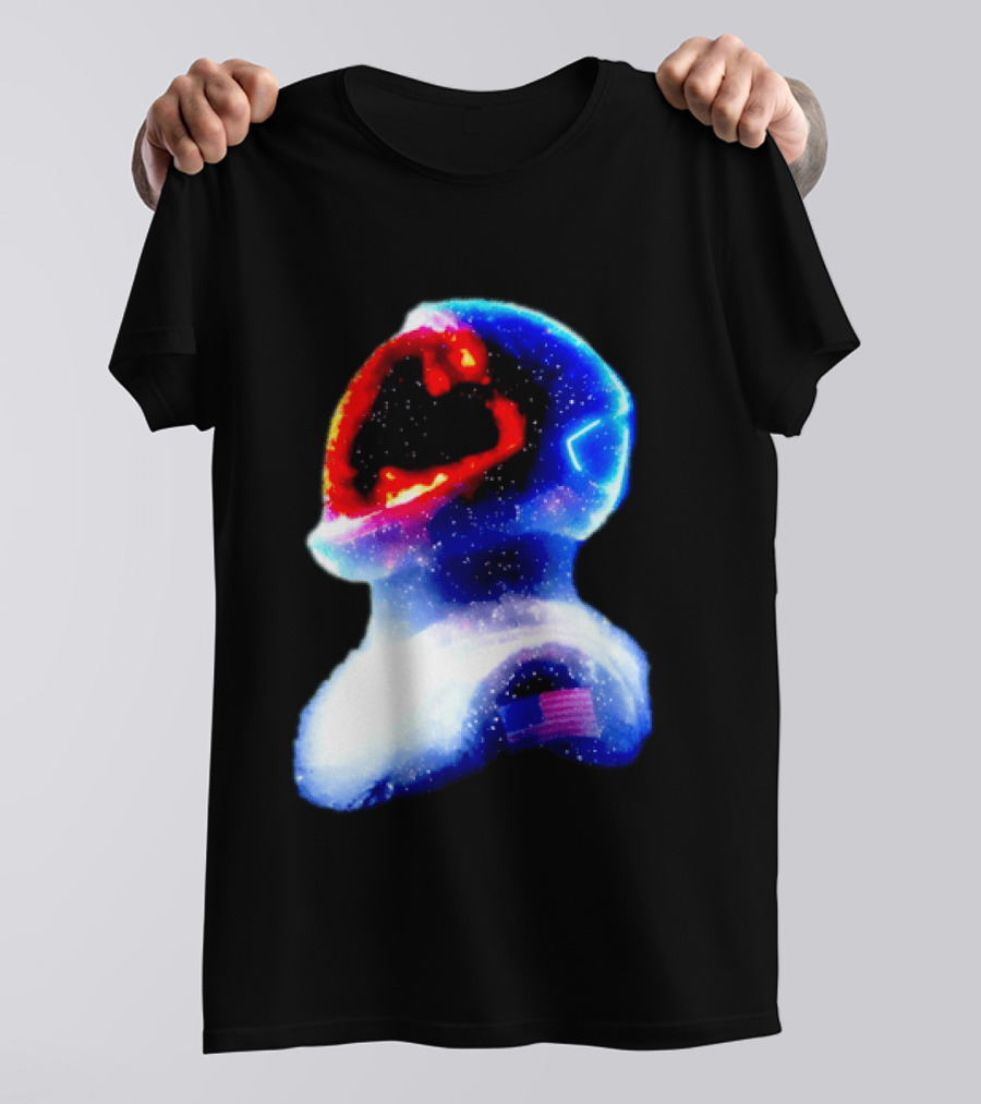 Galaxy Astronaut With American Flag Space Cosmic Adventure T-Shirt