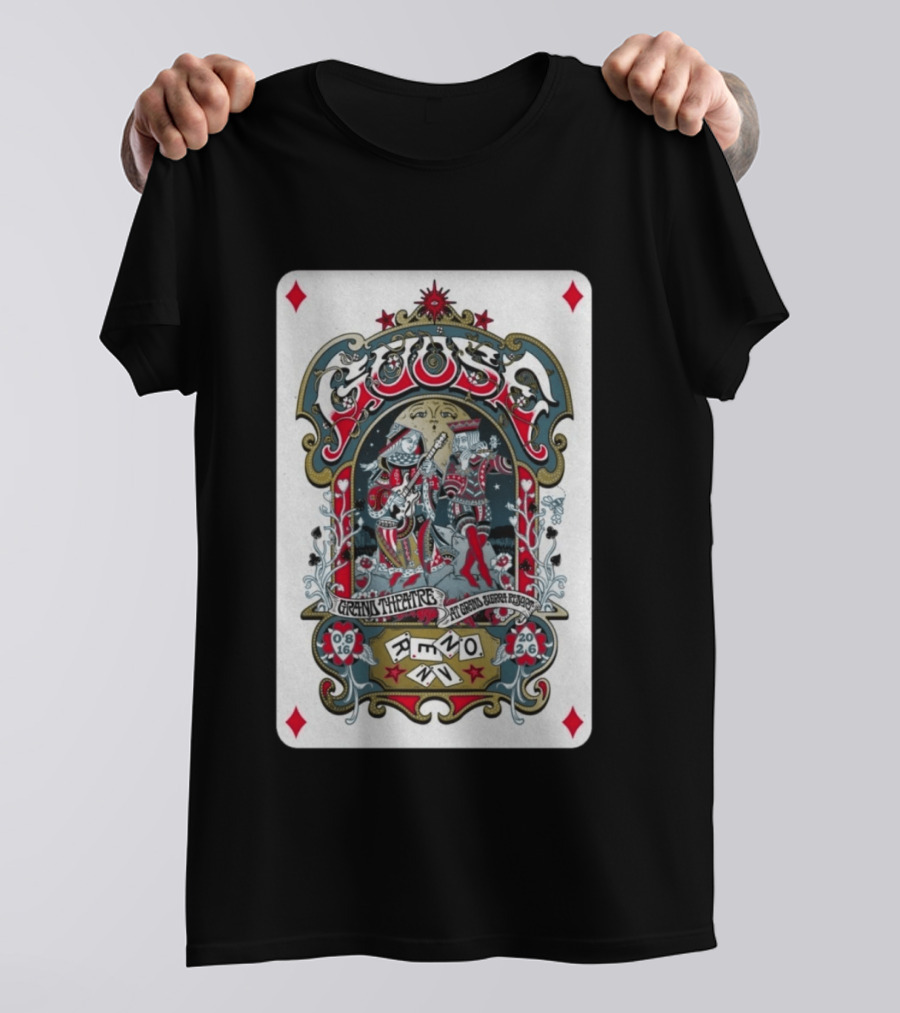 Goose Aug 16 2026 Grand Theatre Reno NV Playing Card T-Shirt