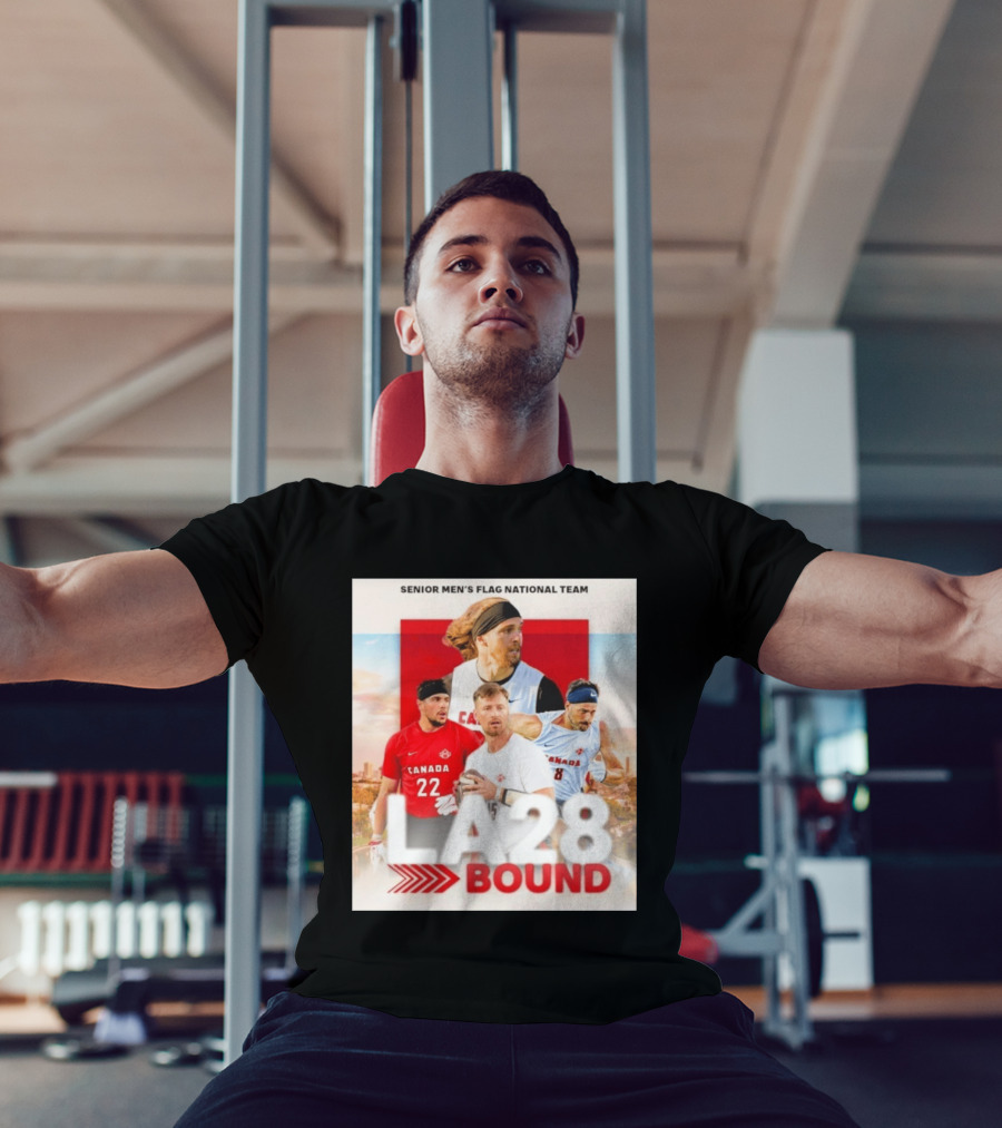 Senior Men's Flag National Team Canada LA28 Bound Canada Football Team Players T-Shirt