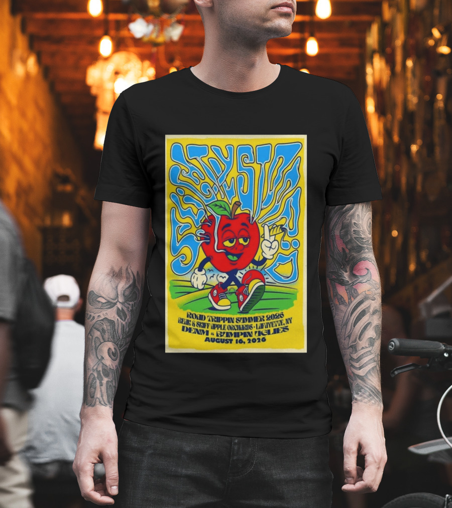 Slightly Stoopid Road Trippin Summer 2026 Apple Orchards LaFayette NY August 16 Dem Apples Bumpin Uglies T-Shirt