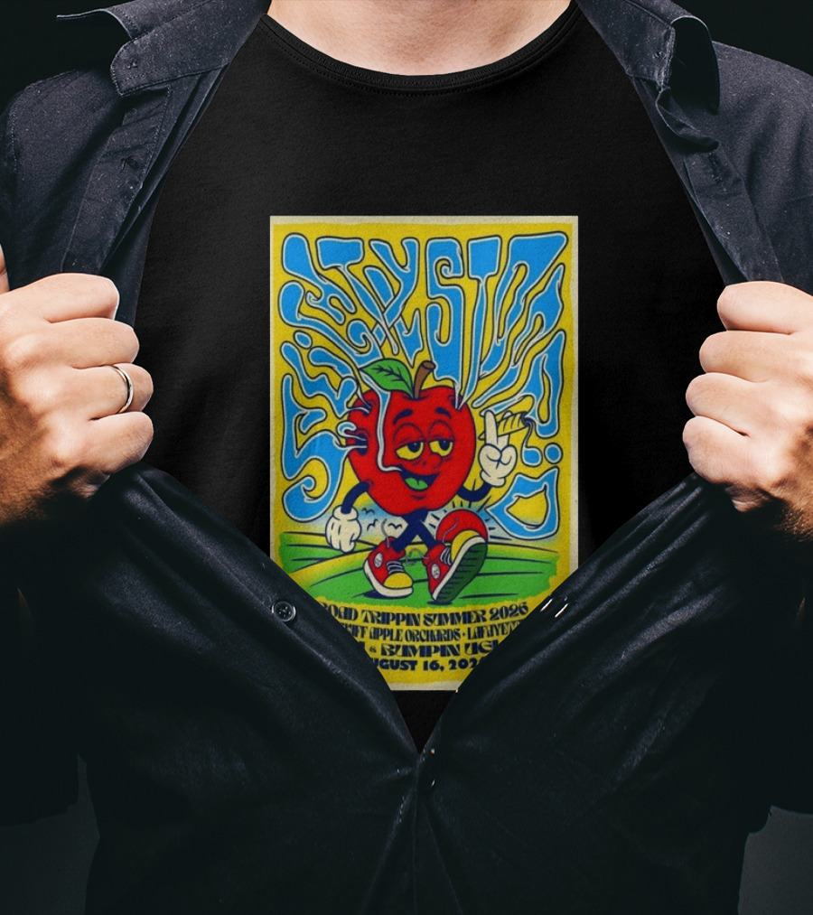 Slightly Stoopid Road Trippin Summer 2026 Apple Orchards LaFayette NY August 16 Dem Apples Bumpin Uglies T-Shirt