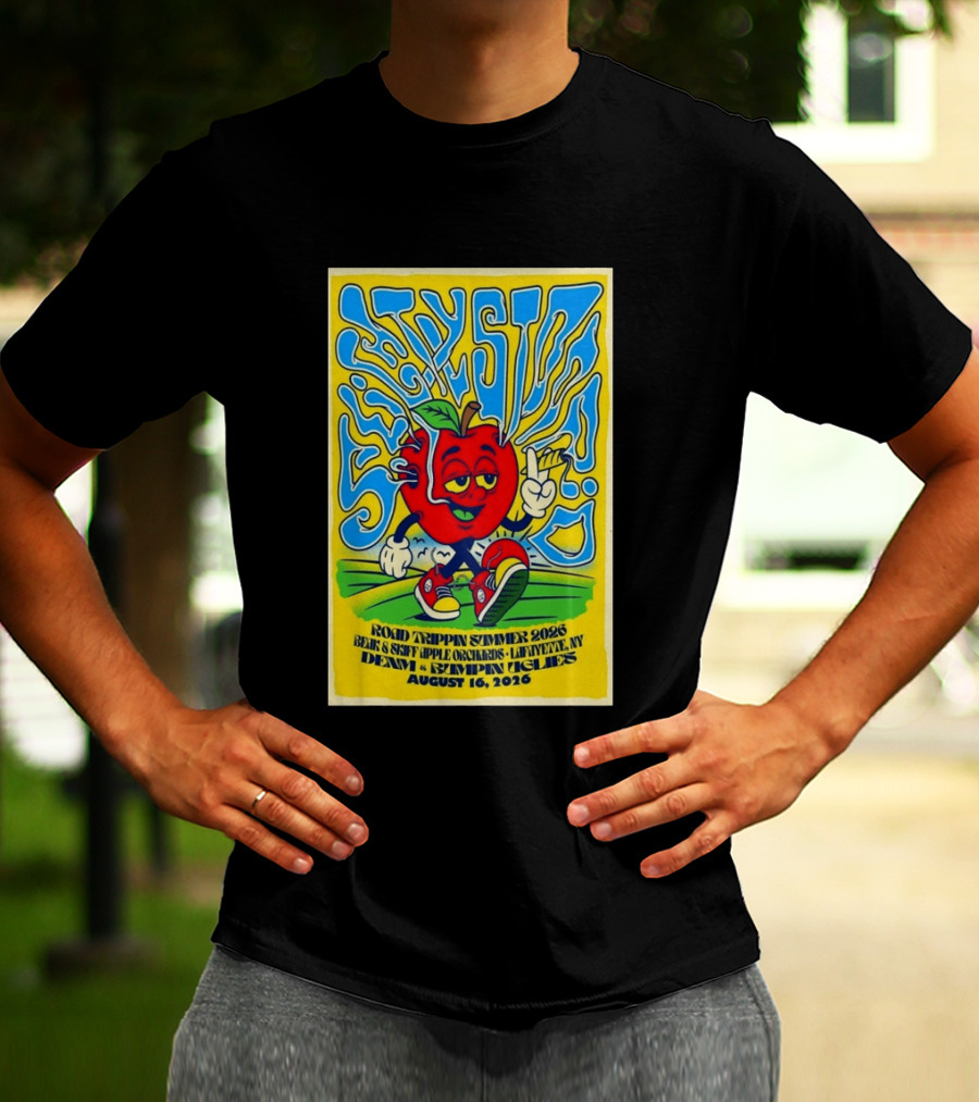 Slightly Stoopid Road Trippin Summer 2026 Apple Orchards LaFayette NY August 16 Dem Apples Bumpin Uglies T-Shirt