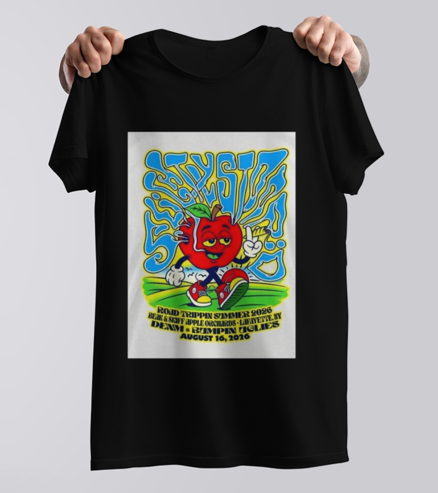 Slightly Stoopid Road Trippin Summer 2026 Beak & Skiff Orchards LaFayette NY August 16 With Denim And Bumpin Uglies T-Shirt