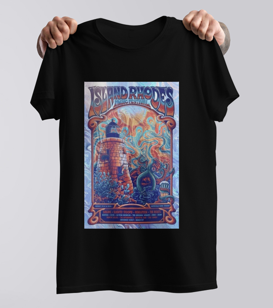 Island Rhodes Music Festival 2026 Centreville Bank Stadium Sublime Slightly Stoopid Rebelution The Roots August 15 16 Limited T-Shirt