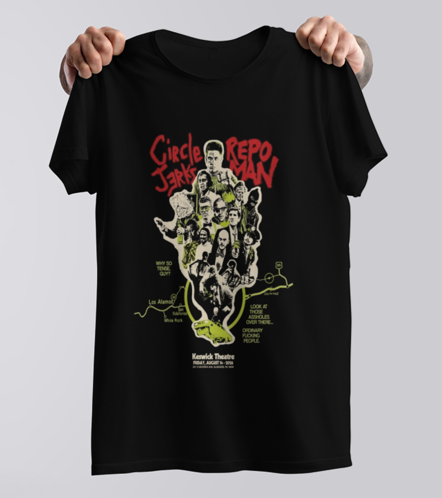Circle Jerks X Repo Man August 14 2026 Keswick Theatre Glenside PA T-Shirt