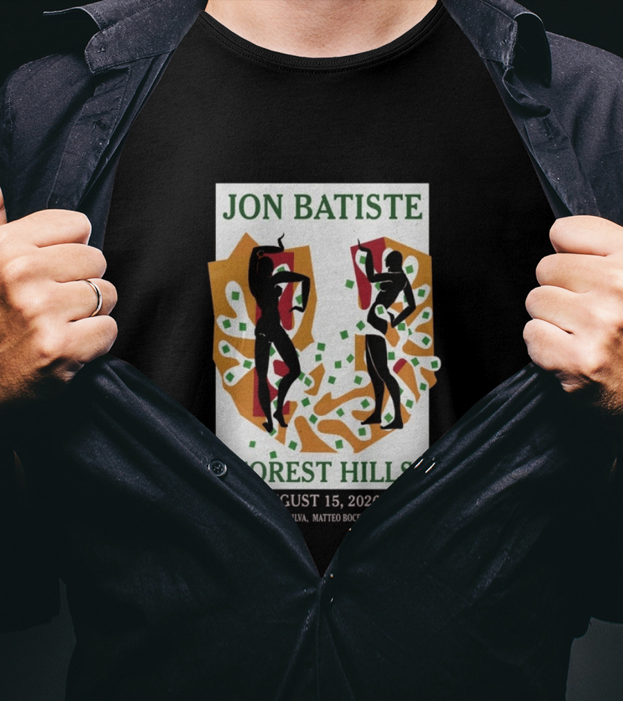 Jon Batiste Forest Hills August 15 2026 Cautious Clay Ingrid Silva Matteo Bocelli Nick Waterhouse T-Shirt