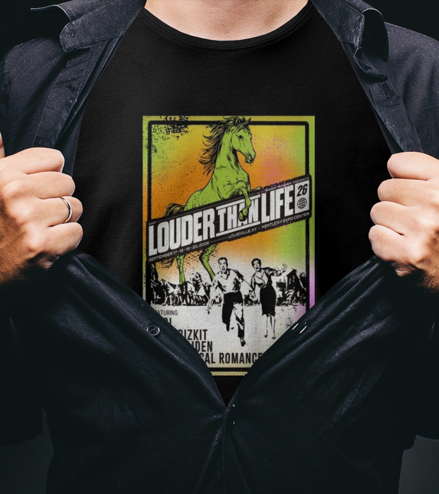 Louder Than Life 2026 Louisville KY Featuring Tool Limp Bizkit Iron Maiden My Chemical Romance T-Shirt