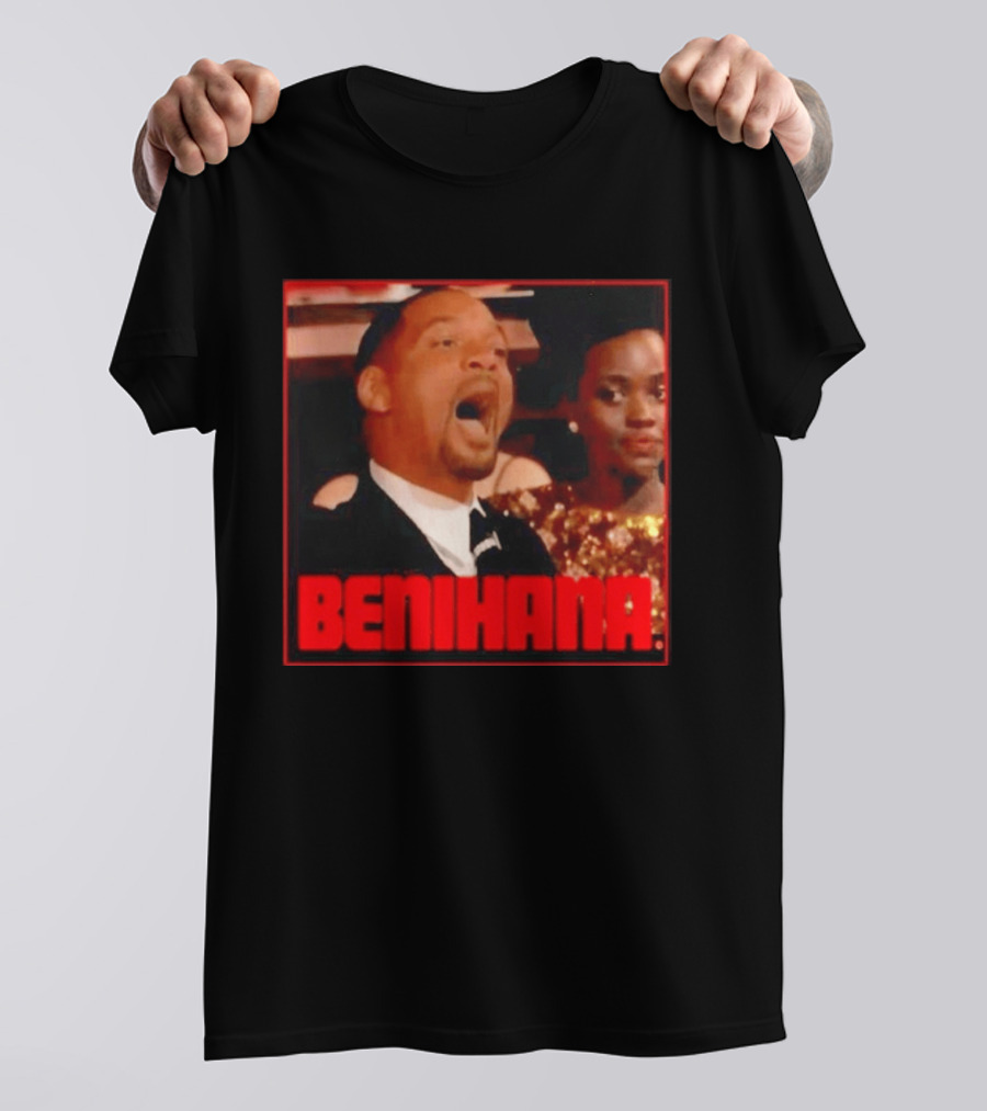 Benihana Will Smith Oscar 2022 Reaction Image T-Shirt