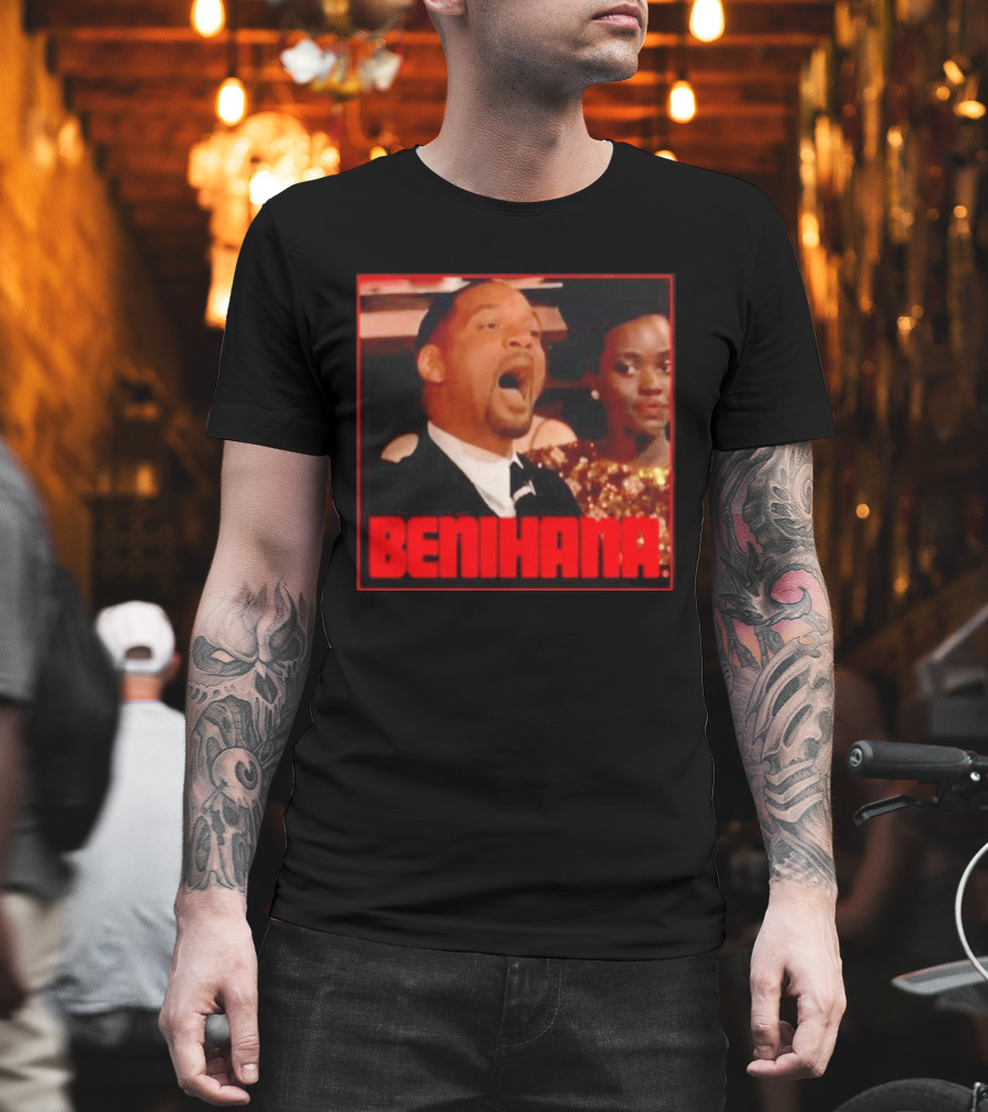 Benihana Will Smith Oscar 2022 Reaction Image T-Shirt