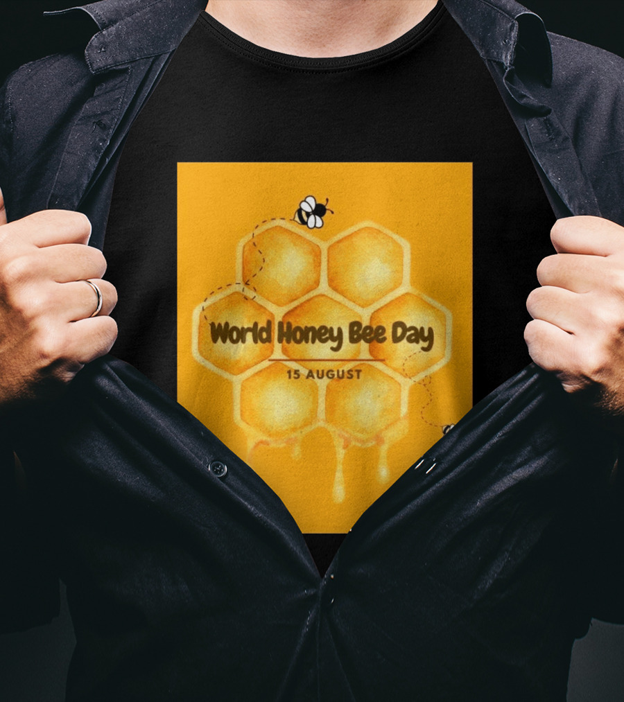 World Honey Bee Day 15 August Honeycomb T-Shirt