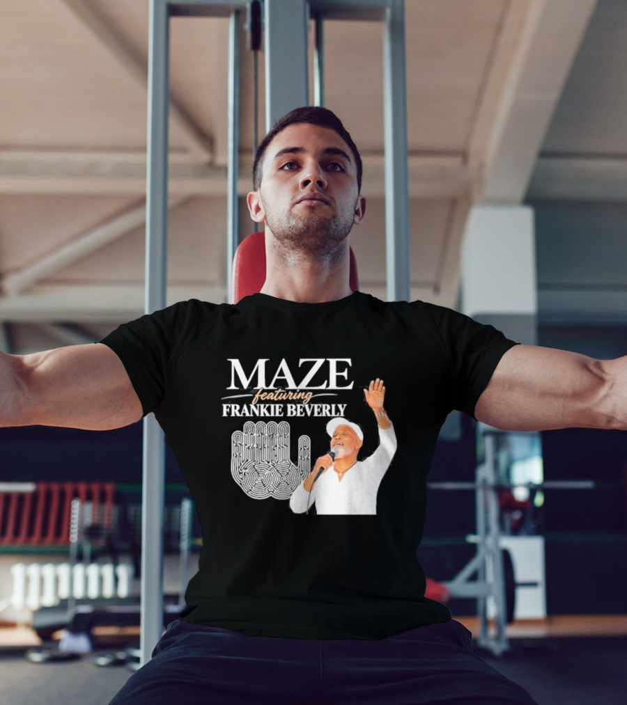 Maze Featuring Frankie Beverly White Outfit Microphone Performance Iconic Image T-Shirt