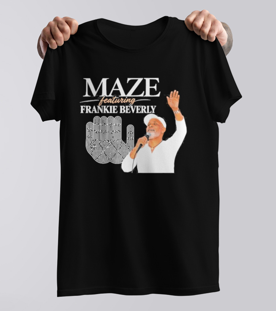 Maze Featuring Frankie Beverly White Outfit Microphone Performance Iconic Image T-Shirt