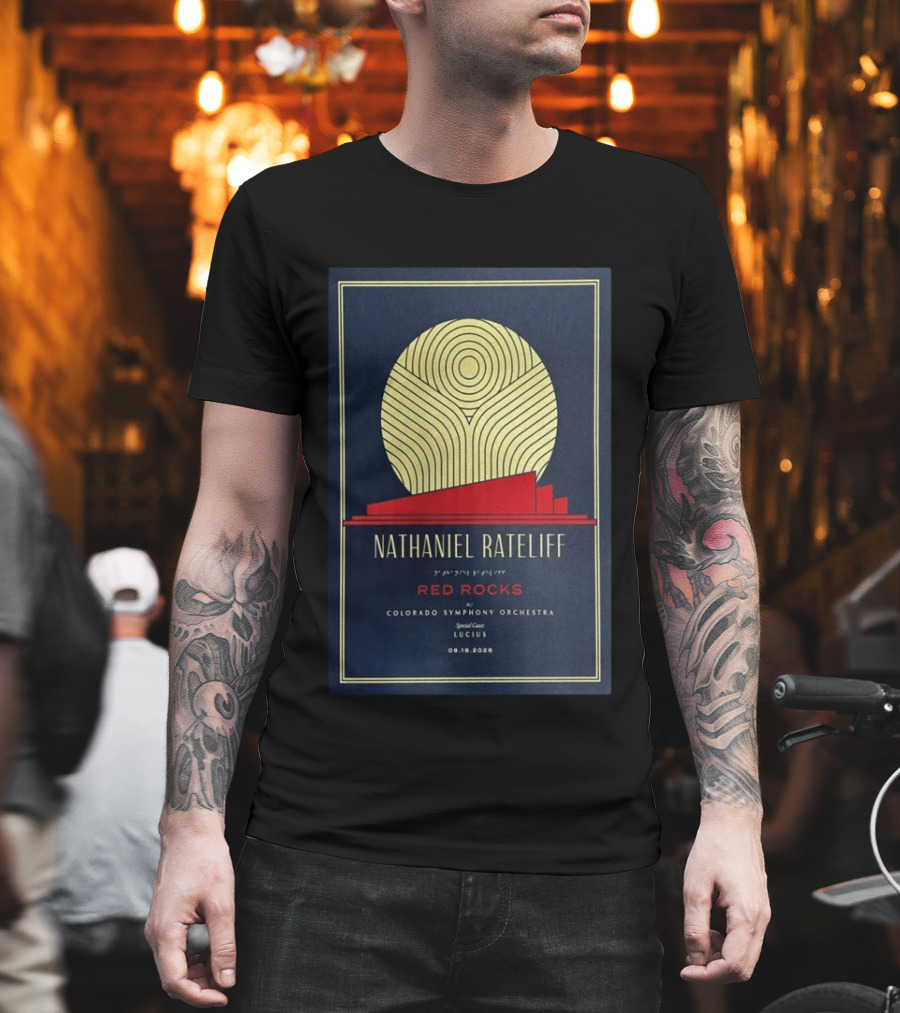 Nathaniel Rateliff Red Rocks Colorado Symphony Orchestra Special Guest Lucius 08.18.2026 T-Shirt
