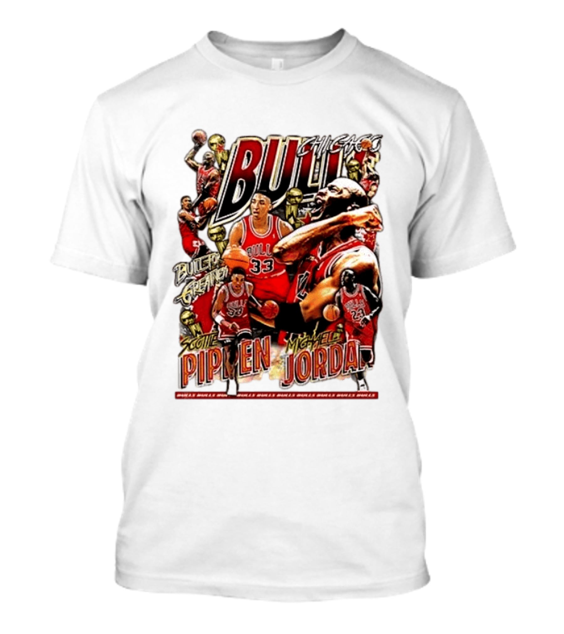 Chicago Bull Machael Jordan X Scotie Pippen Build For Greatness T-Shirt
