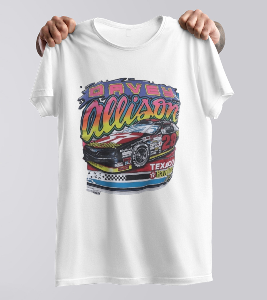 Davey Allison 28 Texaco Havoline Racing Ford Thunderbird T-Shirt