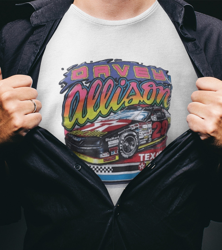 Davey Allison 28 Texaco Havoline Racing Ford Thunderbird T-Shirt