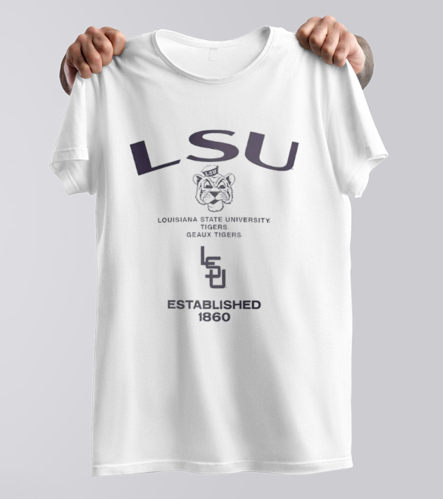 LSU Tigers Geaux Tigers Louisiana State University Established 1860 T-Shirt
