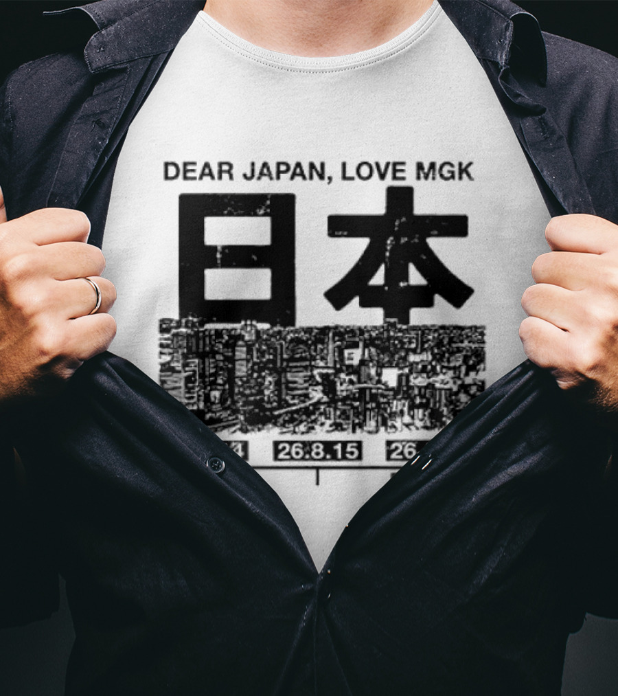 Dear Japan Love MGK Summer Sonic Tour Japan Dates 2013 T-Shirt