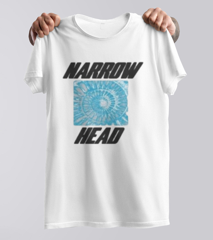 Narrow Head Blue Spiral Shell Tie Dye T-Shirt