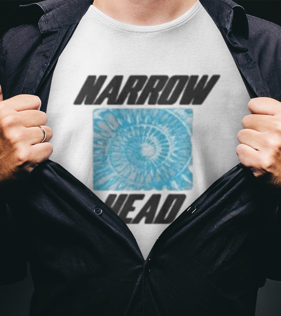 Narrow Head Blue Spiral Shell Tie Dye T-Shirt
